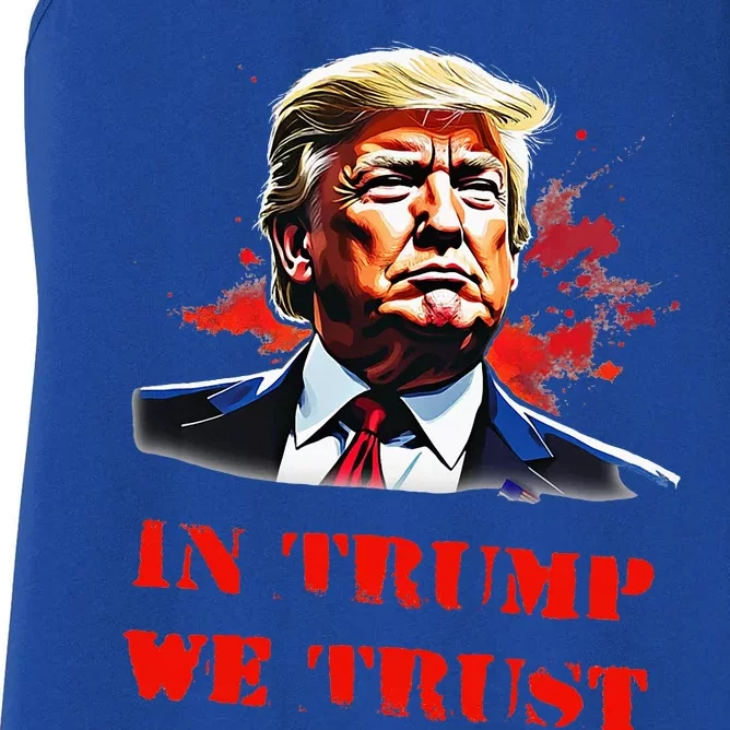 In Donald Trump We Trust Women's Racerback Tank