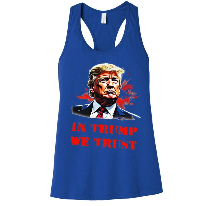 In Donald Trump We Trust Women's Racerback Tank