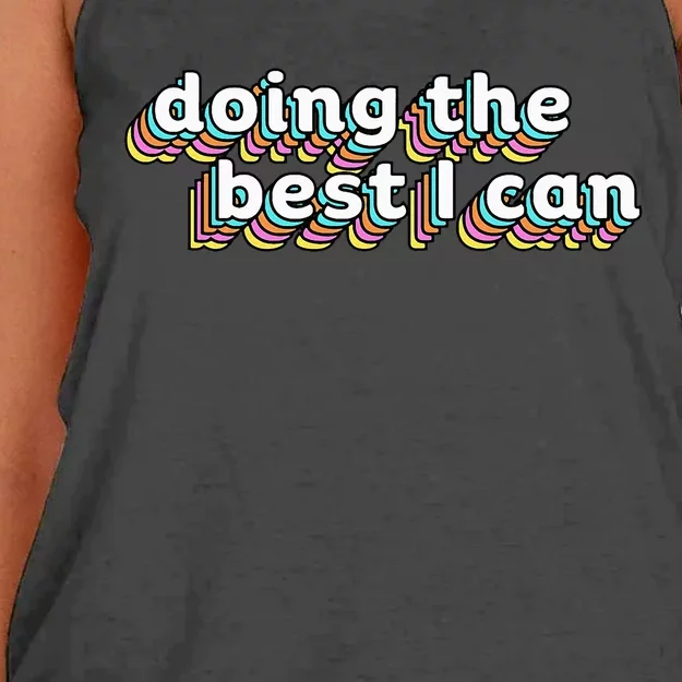 I’M Doing The Best I Can Motivational Women's Knotted Racerback Tank