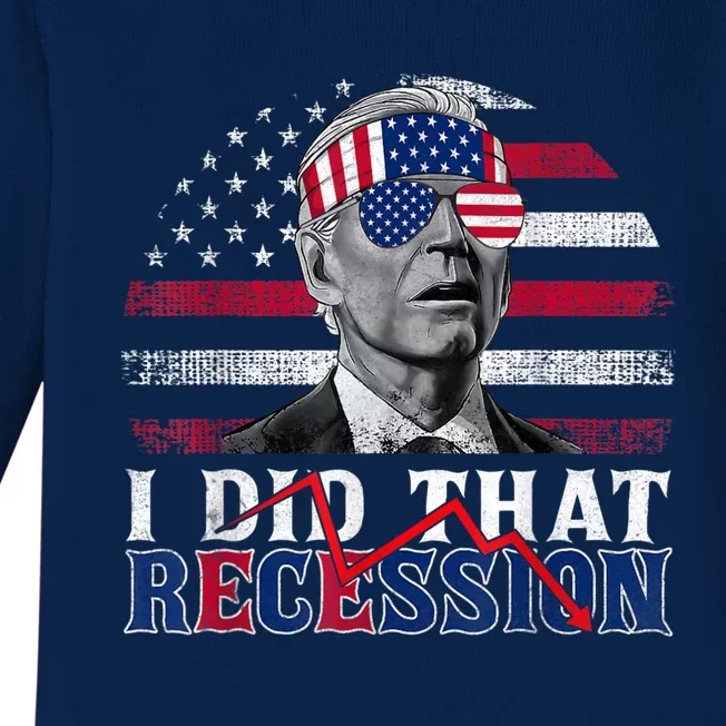 I Did That Biden Recession Funny Anti Biden Baby Long Sleeve Bodysuit