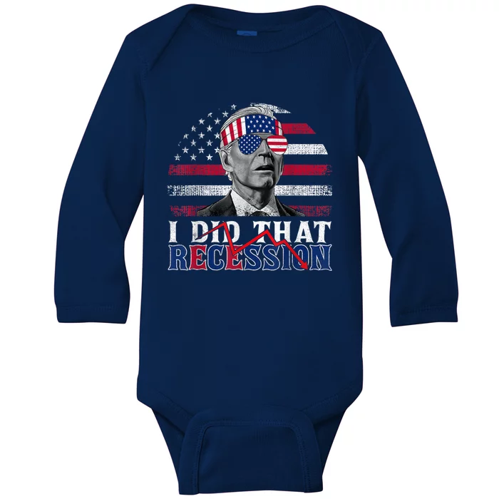 I Did That Biden Recession Funny Anti Biden Baby Long Sleeve Bodysuit