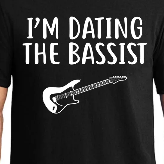 I'm Dating The Bassist Design Funny Band Merch Gift Pajama Set