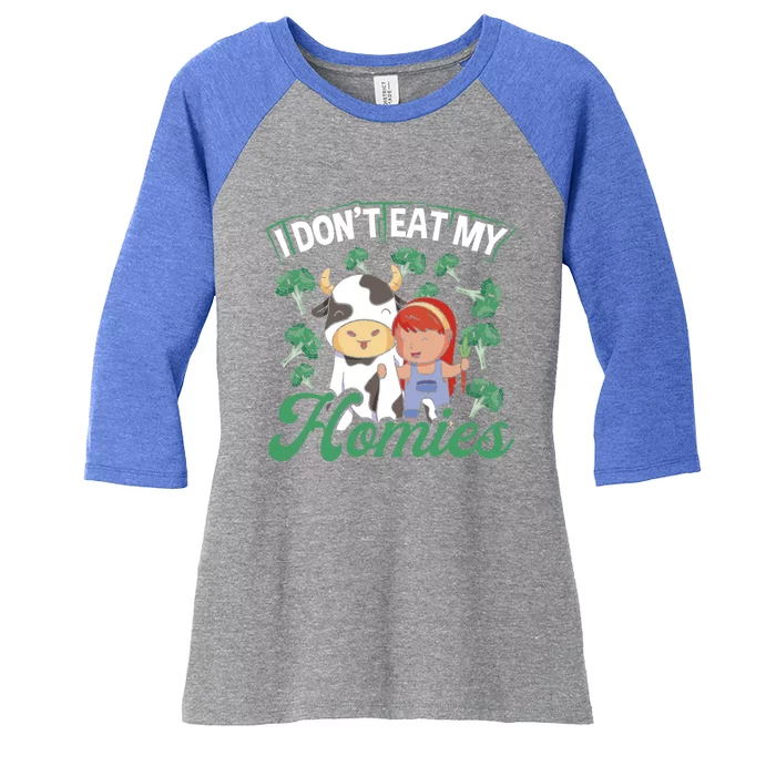 I Don T Eat My Homies Veganism Great Gift Women's Tri-Blend 3/4-Sleeve Raglan Shirt