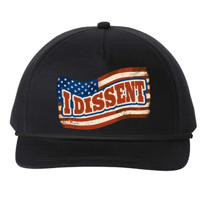 I Dissent USA Flag Vintage Snapback Five-Panel Rope Hat