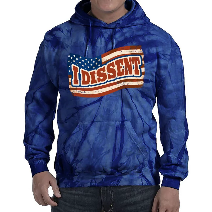 I Dissent USA Flag Vintage Tie Dye Hoodie