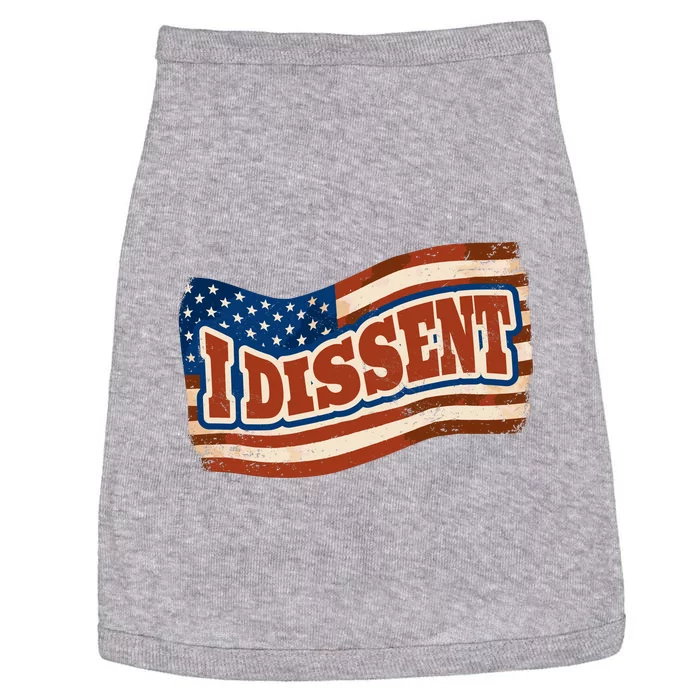 I Dissent USA Flag Vintage Doggie Tank