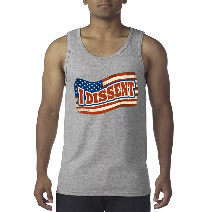 I Dissent USA Flag Vintage Tank Top