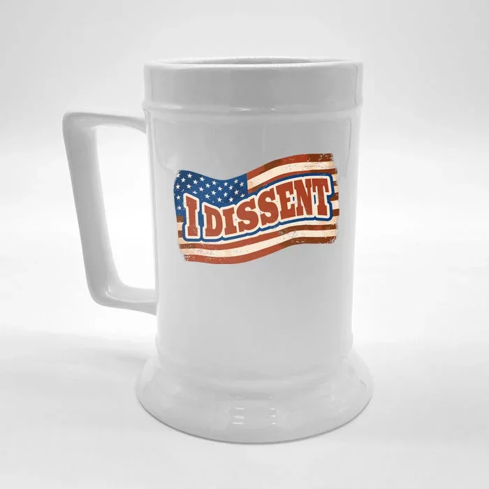 I Dissent USA Flag Vintage Front & Back Beer Stein