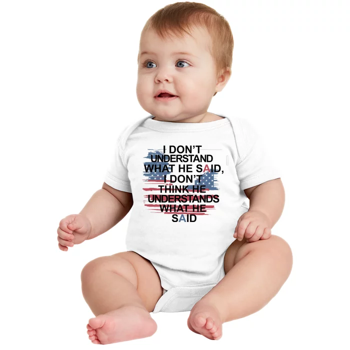 I Dont Understand What He Said Debate 2024 Baby Bodysuit