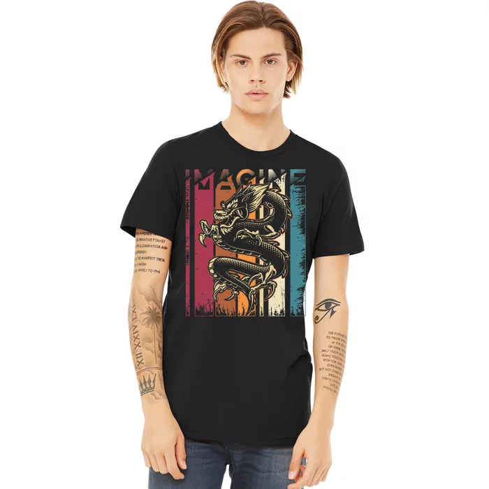 Imagine Dragon Vintage Cool Art Premium T-Shirt