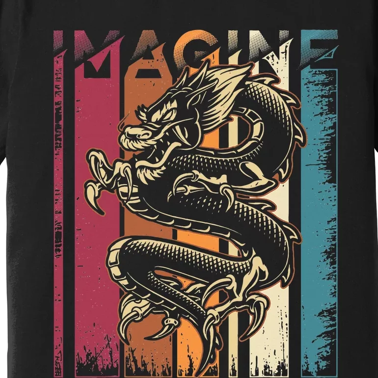 Imagine Dragon Vintage Cool Art Premium T-Shirt