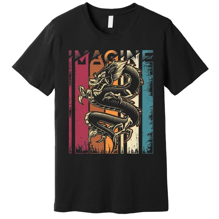 Imagine Dragon Vintage Cool Art Premium T-Shirt