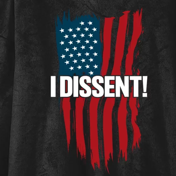 I Dissent! Vote Blue To Save Democracy Fight Facism Flag Hooded Wearable Blanket