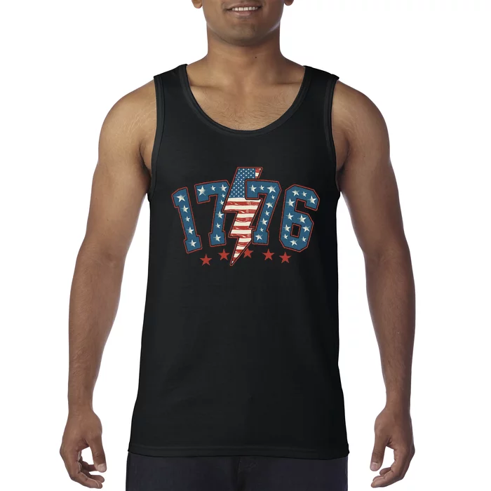 Independence Day Vintage 1776 America Happy 4th Of July Tank Top