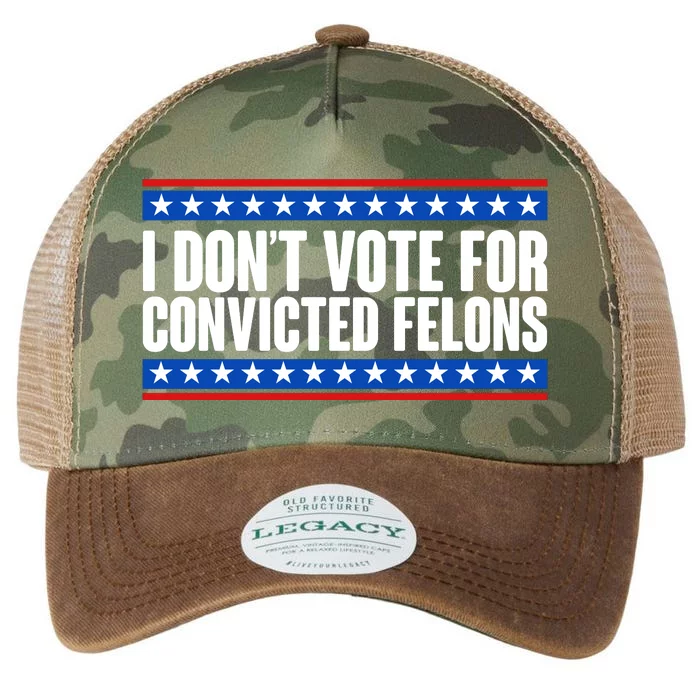 I Dont Vote For Convicted Felons Trump Legacy Tie Dye Trucker Hat