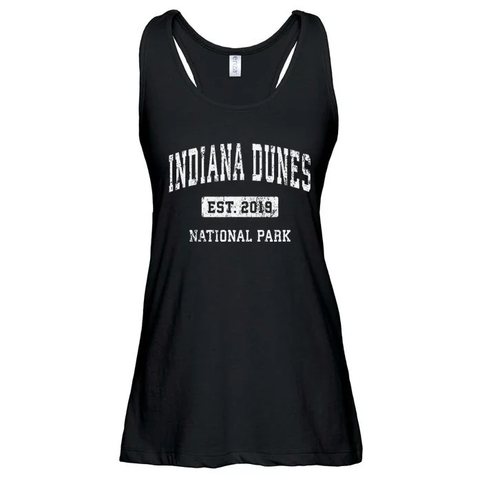 Indiana Dunes Vintage National Park Sports Design Ladies Essential Flowy Tank