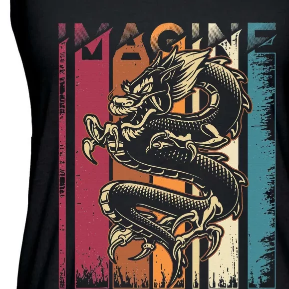 Imagine Dragon Vintage Cool Ladies Essential Flowy Tank