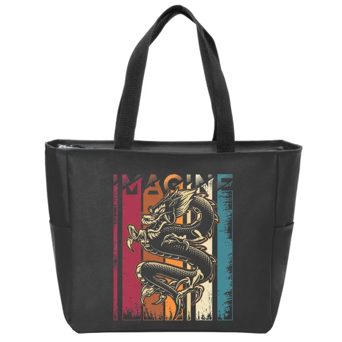 Imagine Dragon Vintage Cool Zip Tote Bag