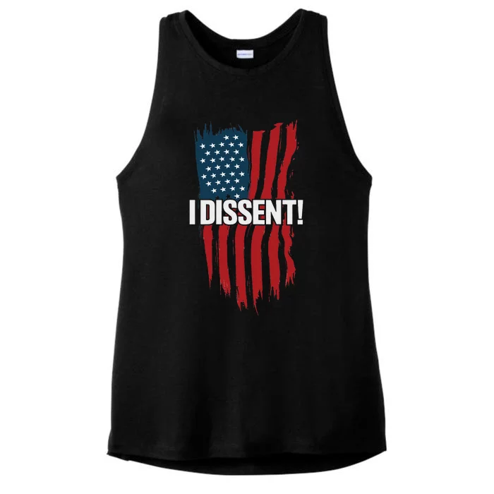 I Dissent Vote Blue Save Democracy 2024 Ladies Tri-Blend Wicking Tank