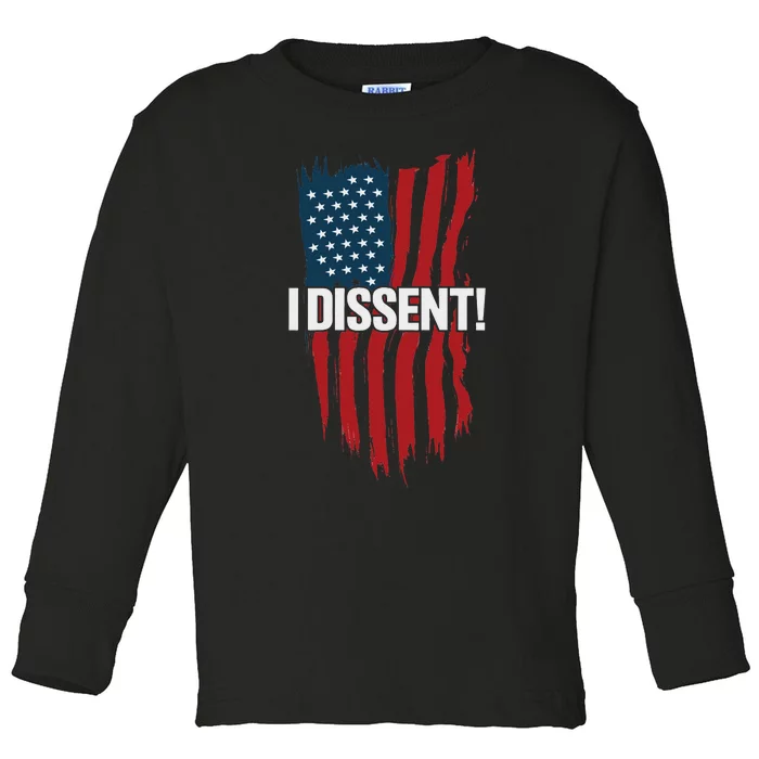 I Dissent Vote Blue Save Democracy 2024 Toddler Long Sleeve Shirt