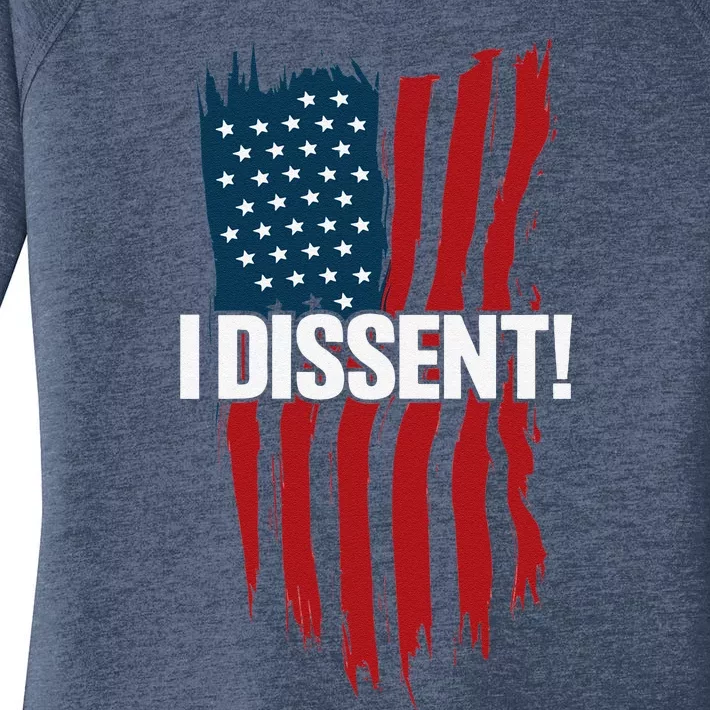 I Dissent! Vote Blue To Save Democracy Fight Facism Flag Women's Perfect Tri Tunic Long Sleeve Shirt