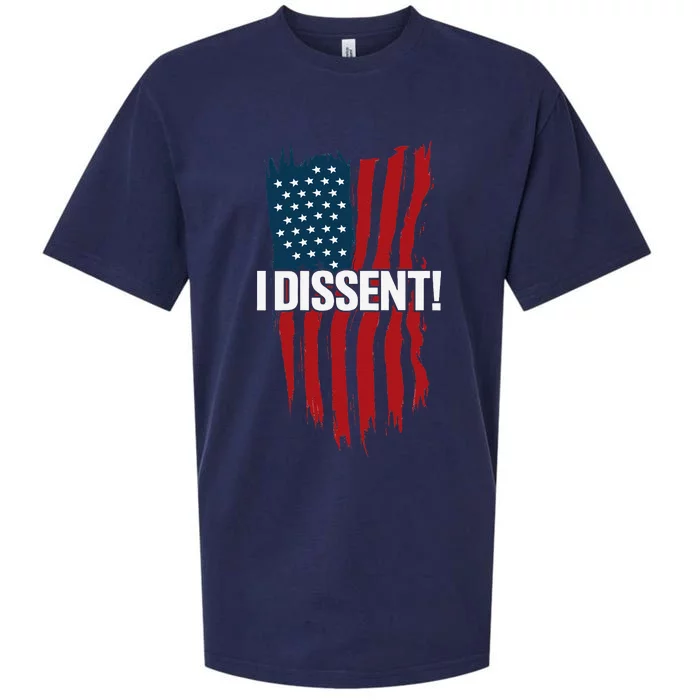 I Dissent! Vote Blue To Save Democracy Fight Facism Flag Sueded Cloud Jersey T-Shirt