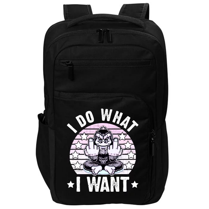 I Do What I Want Funny Monkey Impact Tech Backpack