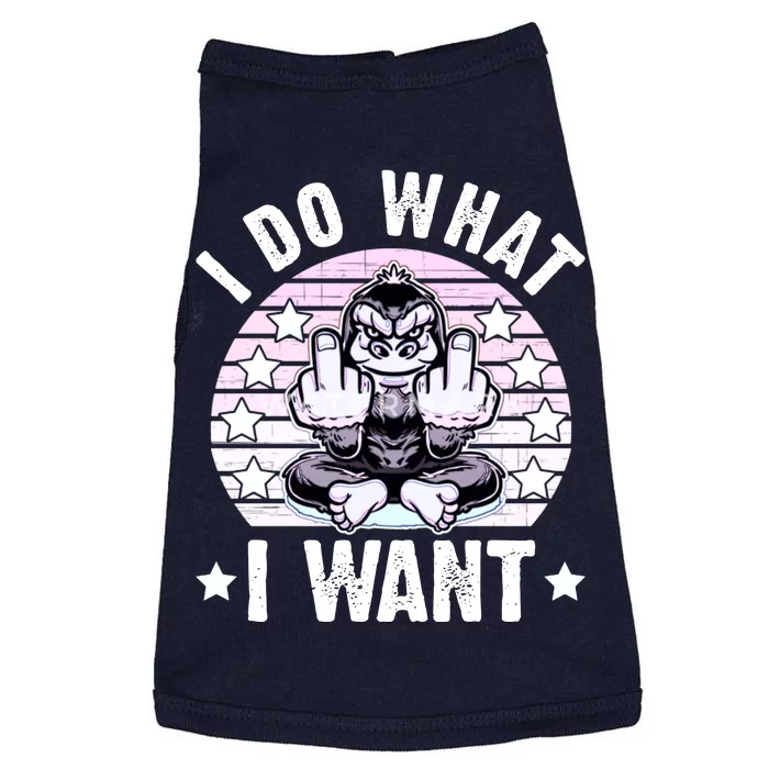 I Do What I Want Funny Monkey Doggie Tank