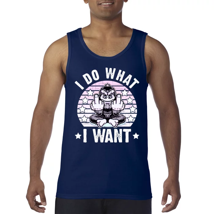 I Do What I Want Funny Monkey Tank Top