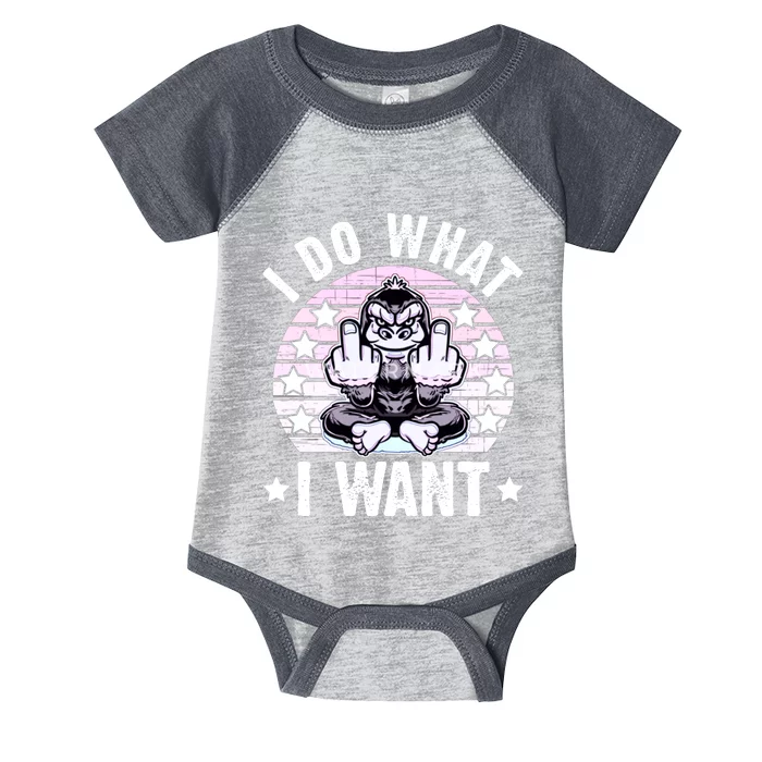 I Do What I Want Funny Monkey Infant Baby Jersey Bodysuit