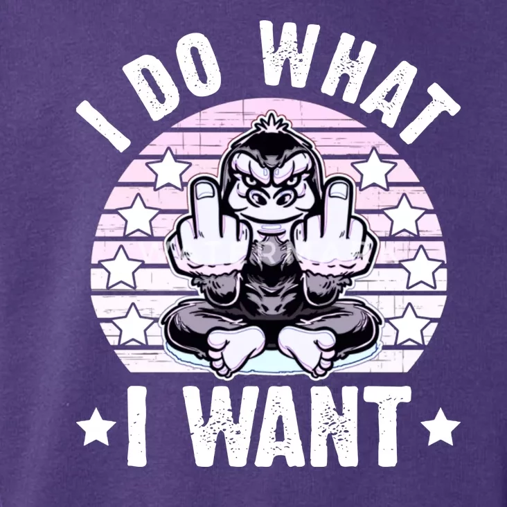 I Do What I Want Funny Monkey Toddler Hoodie