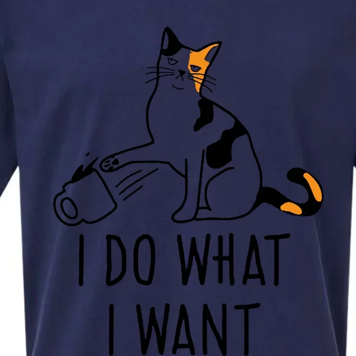 I Do What I Want Trending Cat Lovers Meme Coffee Attitude Woraglan Drink Sueded Cloud Jersey T-Shirt