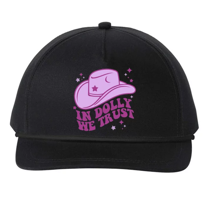 In Dolly We Trust Pink Hat Western Groovy Snapback Five-Panel Rope Hat