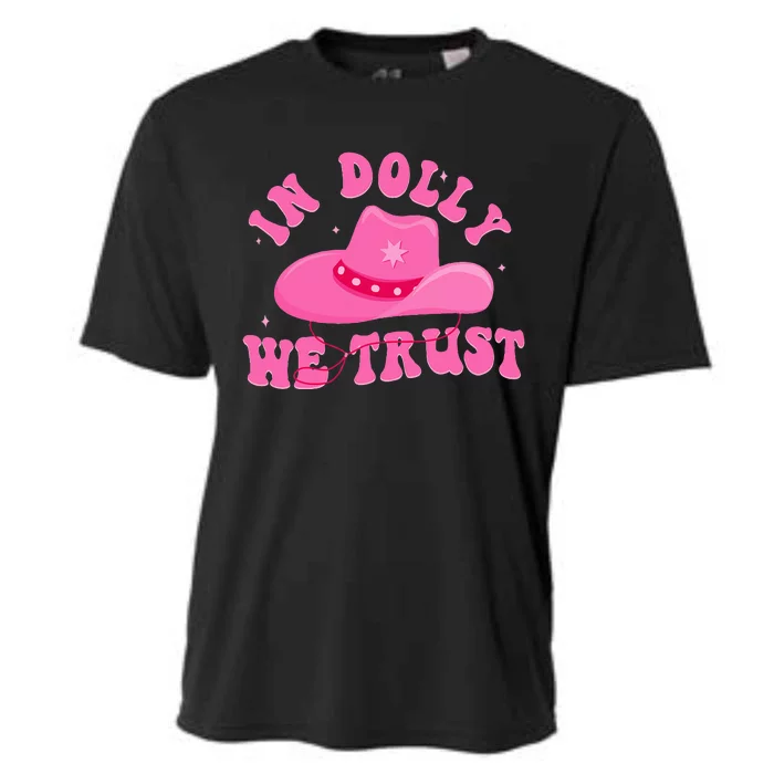 In D.O.L.L.Y We Trust Pink Hat Cooling Performance Crew T-Shirt