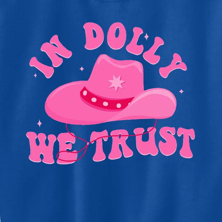 In D.O.L.L.Y We Trust Pink Hat Kids Sweatshirt