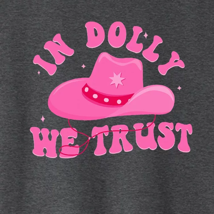 In D.O.L.L.Y We Trust Pink Hat Women's Crop Top Tee