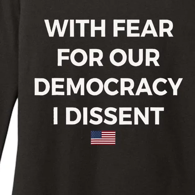 I Dissent With Fear For Our Democracy Womens CVC Long Sleeve Shirt