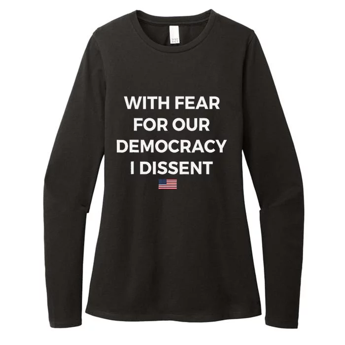 I Dissent With Fear For Our Democracy Womens CVC Long Sleeve Shirt