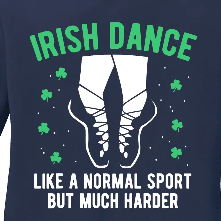 Irish Dance Wo Girl Dancing St Patricks Day Gift Ladies Long Sleeve Shirt