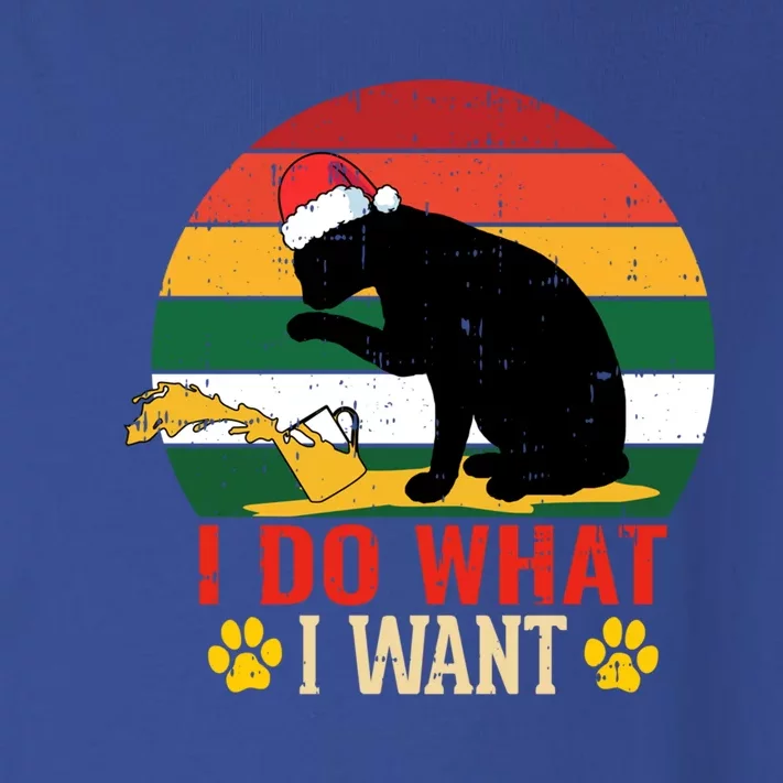 I Do What I Want Cat Christmas Pajama Funny Kitten Xmas Gift Toddler Long Sleeve Shirt