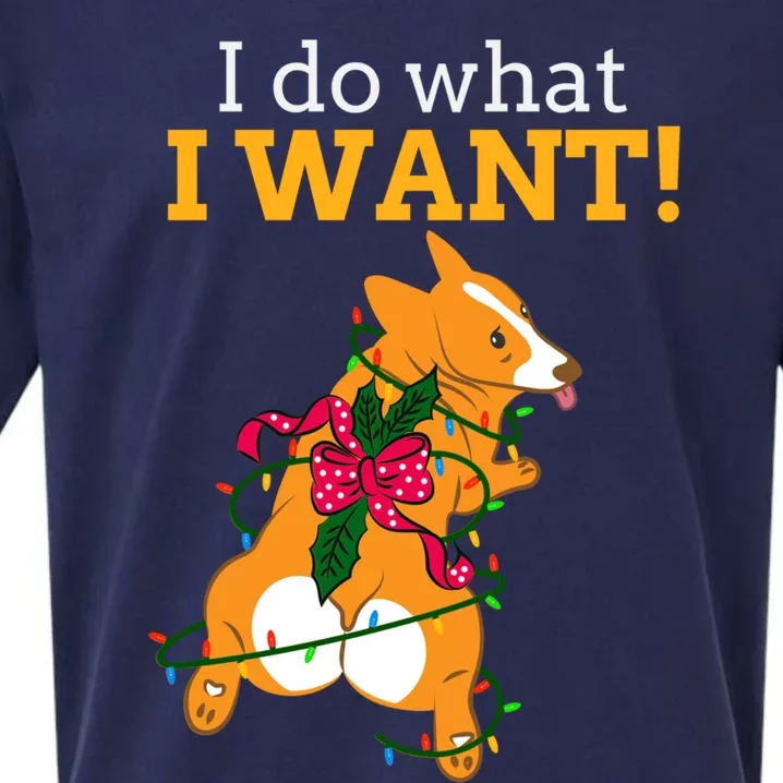 I Do What I Want Dog Christmas Funny Graphic Gift Sueded Cloud Jersey T-Shirt