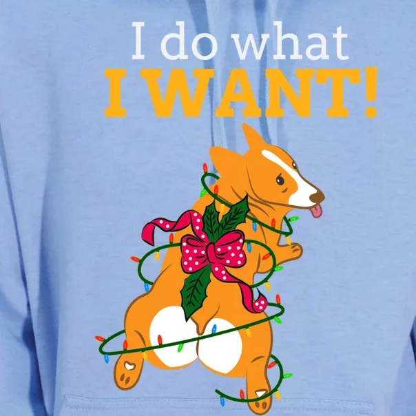 I Do What I Want Dog Christmas Funny Graphic Gift Unisex Surf Hoodie