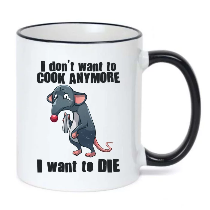 I Don't Want To Cook Anymore I Want To Die Black Color Changing Mug