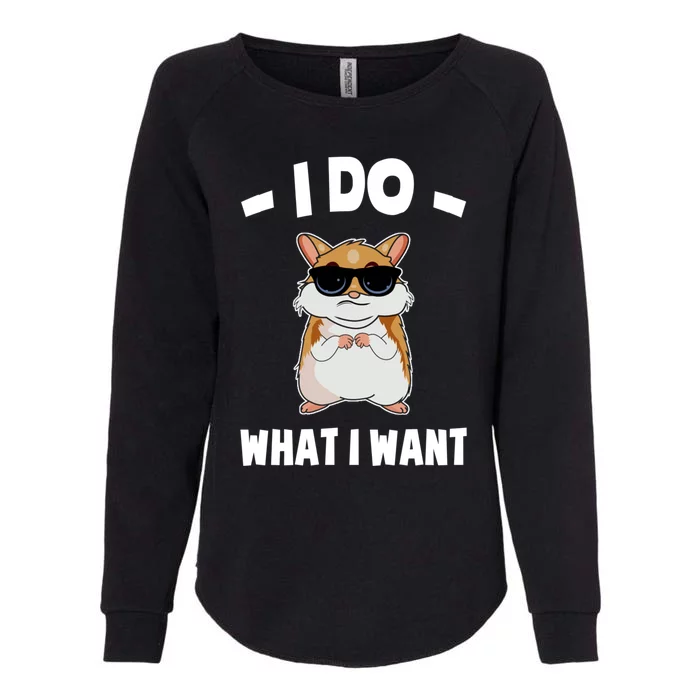 I Do What I Want Meaningful Gift Hammy Funny Hamster Gift Womens California Wash Sweatshirt