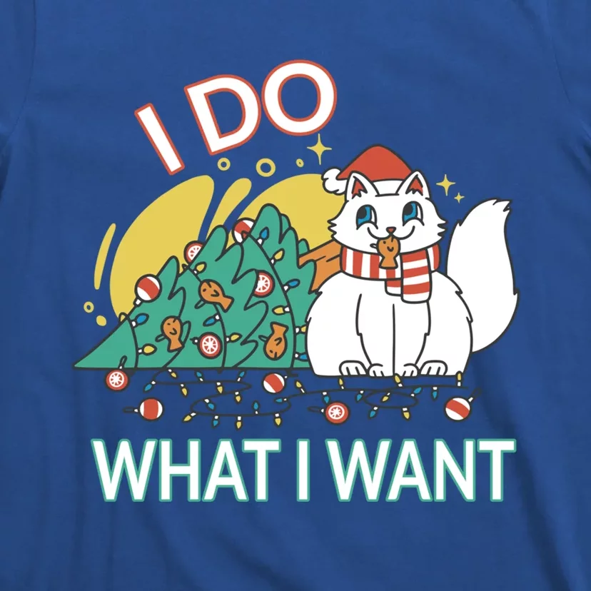 I Do What I Want Mischievous Christmas Cat Great Gift T-Shirt