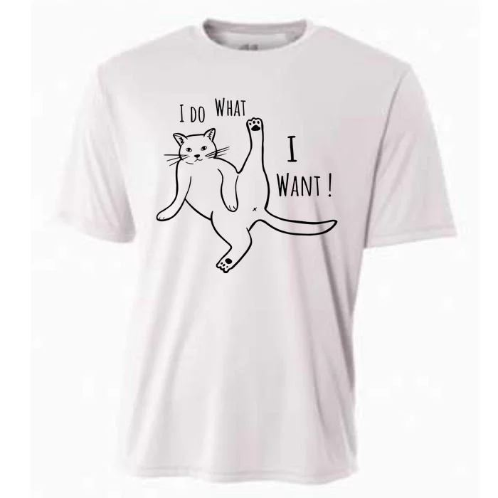 I Do What I Want Cat Cooling Performance Crew T-Shirt