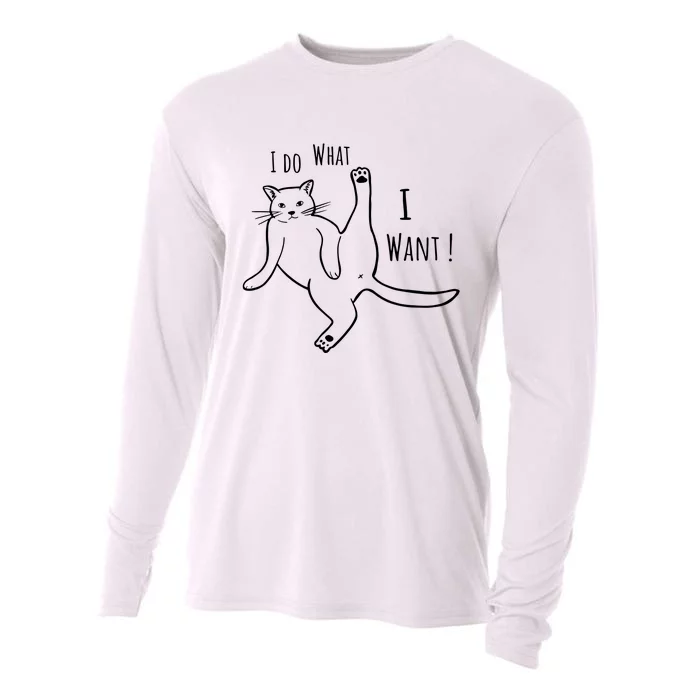 I Do What I Want Cat Cooling Performance Long Sleeve Crew