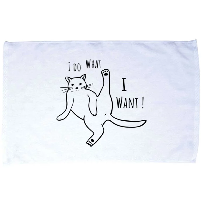 I Do What I Want Cat Microfiber Hand Towel