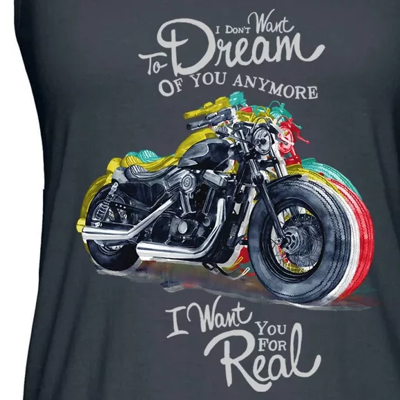 I Don't Want To Dream Of Your Anymore Funny Biker Motorcycle Ladies Essential Flowy Tank