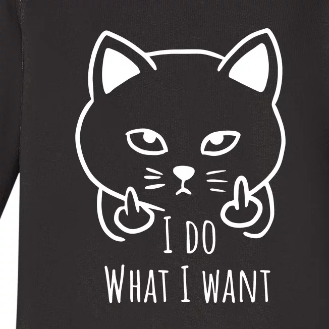 I Do What I Want | Cat Finger Baby Long Sleeve Bodysuit